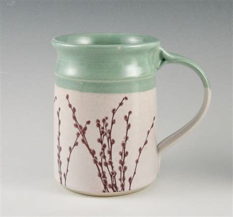 Pussy Willow Mug Ceramic Mug Handmade Pottery Mug Etsy