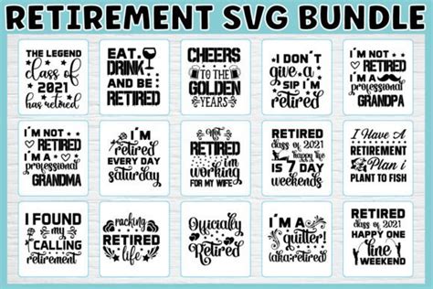 Retirement Svg Bundle Free Retirement Graphic By Black Svg Club · Creative Fabrica