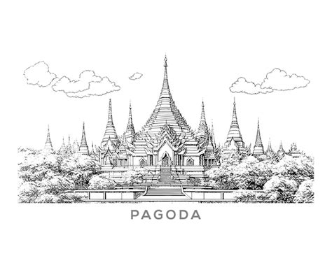 Premium Vector Myanmar Pagoda
