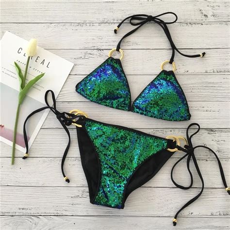 Multi Color Sequin Bikinis Swimwear Bikini Girl Sexy China Bikini And Pieces Bikini Price