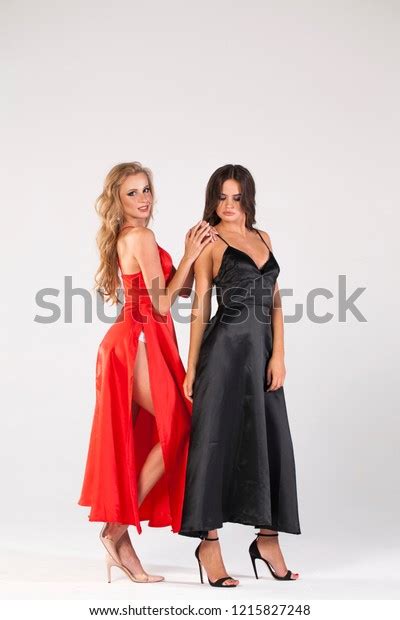 Two Sexy Blonde Brunette Models Full Stock Photo Shutterstock