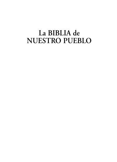 Biblia De Nuestro Pueblo Version Pastoral Biblia Del Peregrino