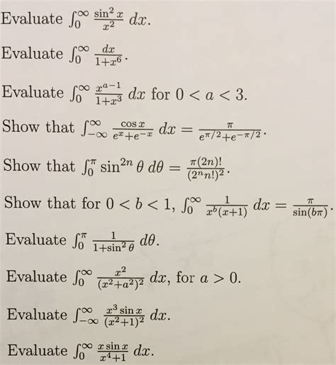 Solved Evaluate Integralinfinity0 Sin2 Xx2 Dx