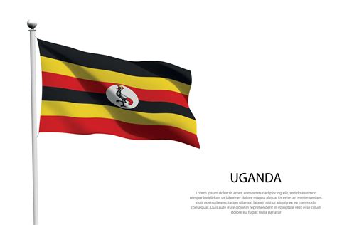 National Flag Uganda Waving On White Background 35302305 Vector Art At