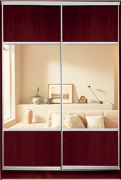 Шкаф купе Luxe Studio Классик-1 ДСП/Зеркало-3 1700x2100x450 двухдверный ...