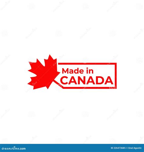 Label Made In Canada Logo Design Template Stock Vector Illustration