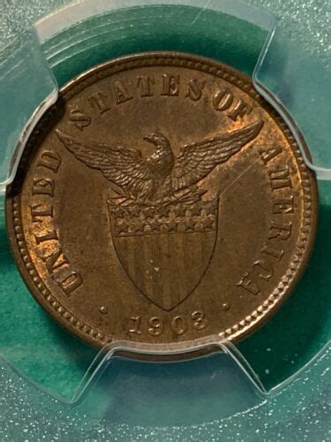 Us Philippines Half Centavo Pcgs Ms Bn Ebay