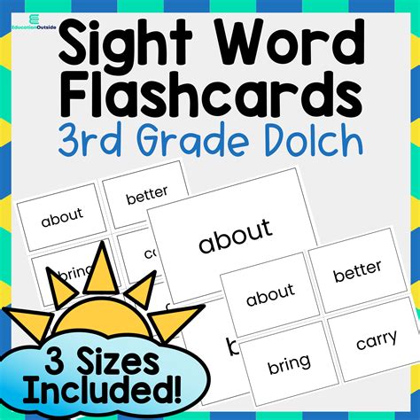 Sight Word Flashcards 4