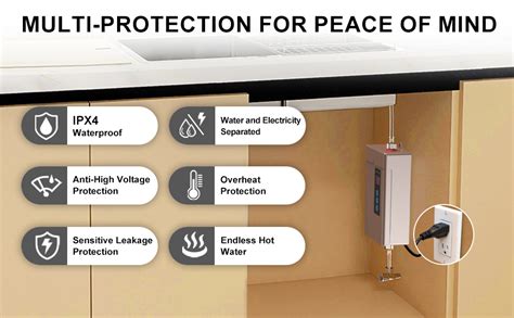 W Tankless Water Heater Electric V Electric Water Heater With Digital Display Instant Hot