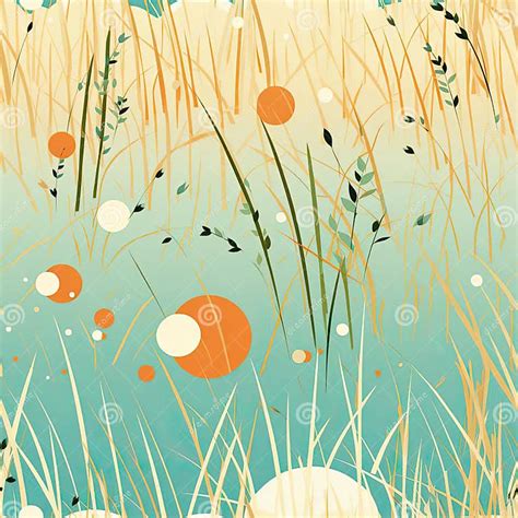Grass Bubbles And Colorful Spheres Creating A Dreamy And Whimsical