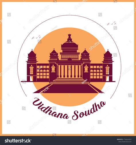 Vidhana Soudha Bangalore Stock Vector Royalty Free 1756624355