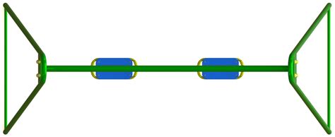Качель двойная "Пятачок" (подвесы на цепях)