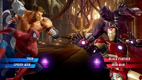 Thor Spiderman Vs Black Panther Ironman Very Hard Ai Marvel Capcom