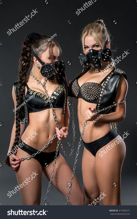 Hot Dancers Studded Costumes Respirators Stock Photo 411045271 Shutterstock