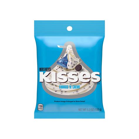 Hersheys Kisses Cookies N Creme Candy Individually Wrapped 53 Oz