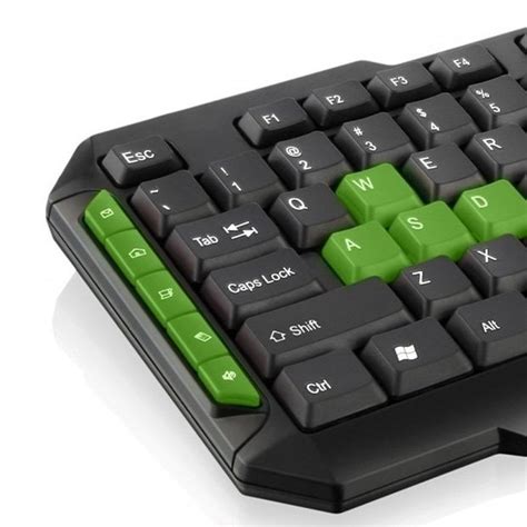 Teclado Gamer Multimidia USB TC201 Preto Verde Multilaser Confiança