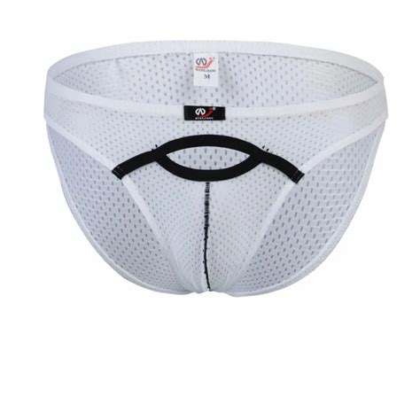 Cuecas Masculinas Cueca Sexy Malha Respir Vel S Lida Baixa Cintura Cuecas Gay U Convexo Bolsa