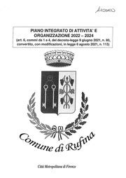 Piano Integrato Di Attivit E Organizzazione Del Comune Di Rufina