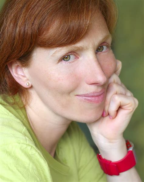 Smiling Ordinary Mature Woman Stock Photo Image Of Senior Female