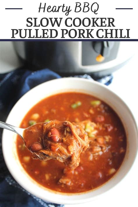 Pulled Pork Soup Pulled Pork Chili Recipe Chili Recipe Crockpot