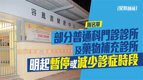 部分普通科門診診所明起調整服務 包括暫停或減少診症時段 消費券專頁