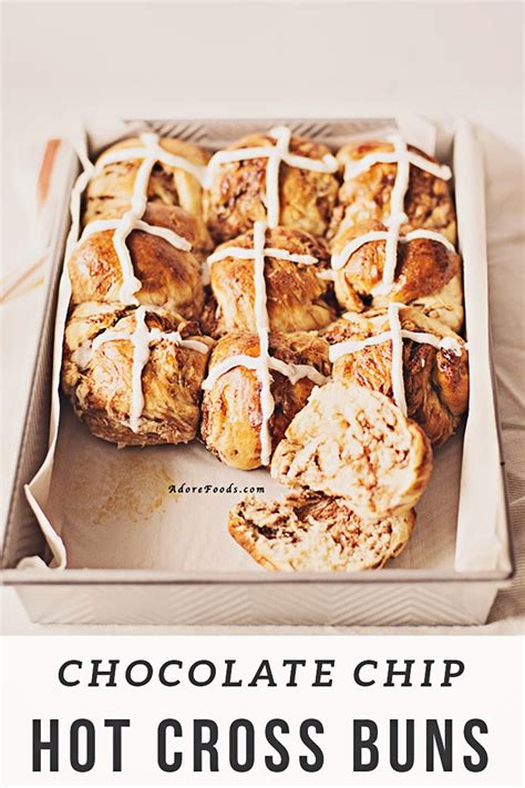 Choc Chip Hot Cross Buns Adore Foods