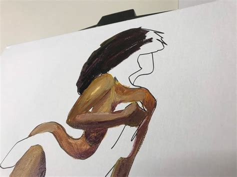 DIY Reclining Nude Painta Nd Sip Party Canvas Nude Lady Etsy