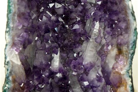 Tall Deep Purple Amethyst Crystal Geode Cathedral With Rare Druzy