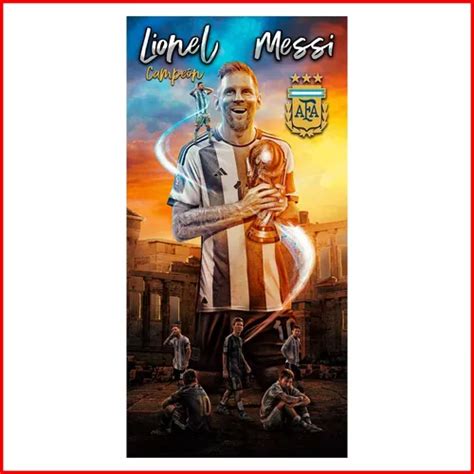 Poster Adherible Lionel Messi Argentina Qatar 2022 50x100cm Envío gratis