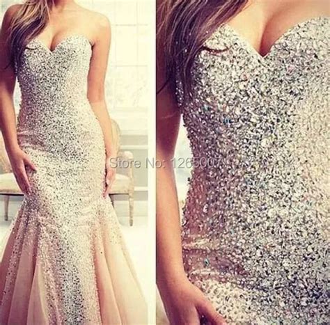 Dress Long Prom Dress Nude Sparkly Dress Mermaid Prom Dress Summer Hot Sex Picture