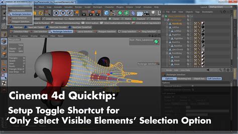 Cinema 4d Quicktip Setup Toggle Shortcut For Only Select Visible