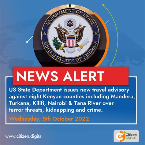 Citizen Tv Kenya On Twitter Us State Department Issues New Travel