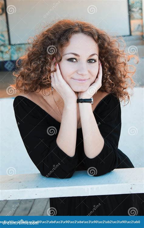 Fashionable Curly Brunette Model Posing Stock Image Image Of Race Cute 27270123