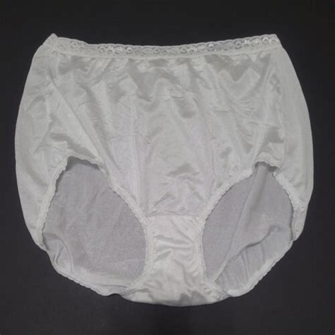 Vintage Hanes Shiny Glossy White Nylon Bikini Briefs Gem