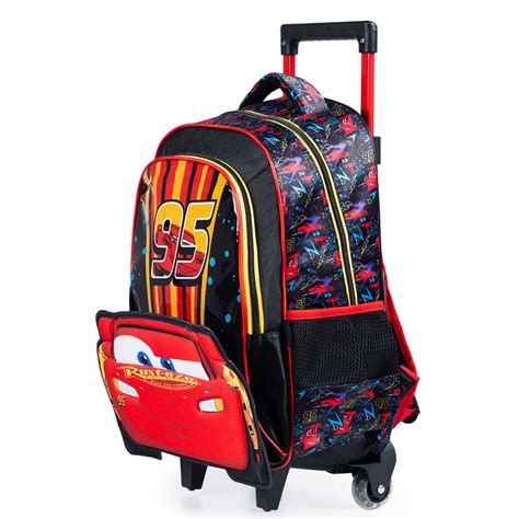 Mochila De Carro - Kit Mochila Escolar Infantil Masculina de Rodinhas Carros Com Lancheira ...