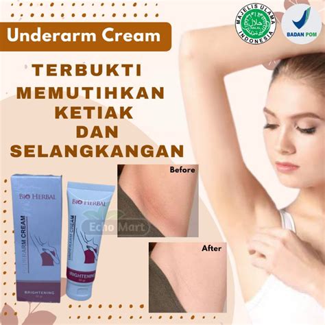 Jual Bio Herbal Underarm Cream Pencerah Pemutih Ketiak Selangkangan