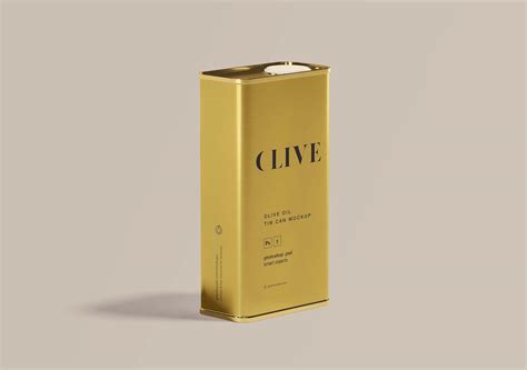 Free Olive Oil Tin Can Mockup Psd