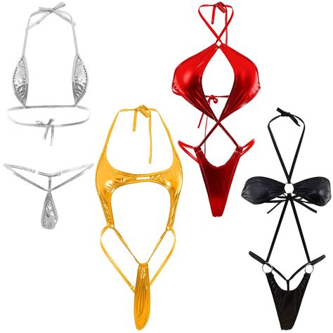 Zhanmai 4 Pcs Womens G String Thong Bikini Stripper Outfits Women S Stripper Outfits Exotic Sets