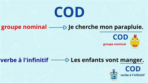 COD complément d objet direct pour CM1 CM2 Maître Lucas