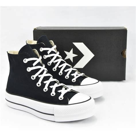 Converse Negros De Bota De Plataforma Mercadolibre