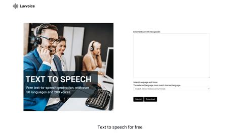 Luvvoice Outil Gratuit De Conversion Texte En Parole Prend En Charge