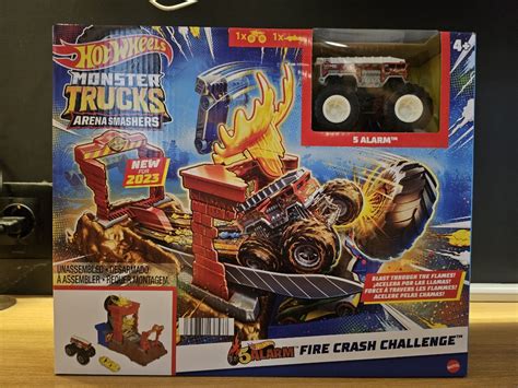 Hot Wheels Monster Trucks Arena Smasher Fire Crash Bayi Anak Mainan Baby Walker Di Carousell