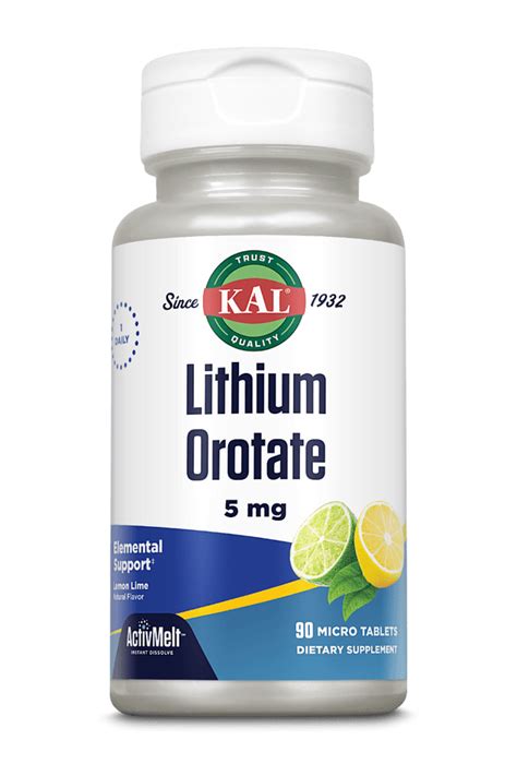 Lithium Orotate 5 Mg Activmelt® Instant Dissolve Tablets