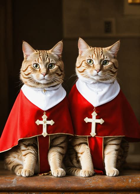 Lexica Cats Dressed As Catholic Couple