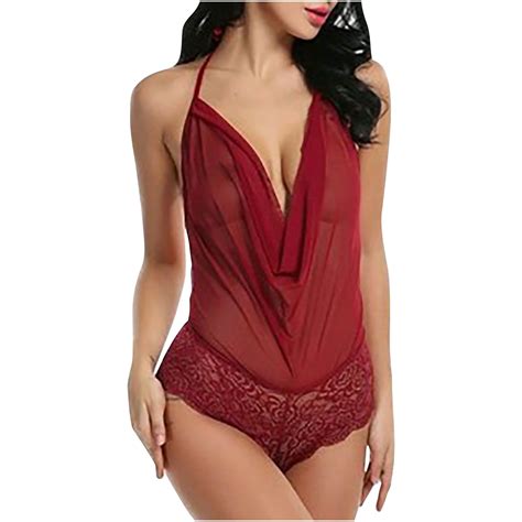 Uublik Valentines Lingerie Set For Women Lace Plus Size Babydoll Sexy Naughty Bodysuit Walmart