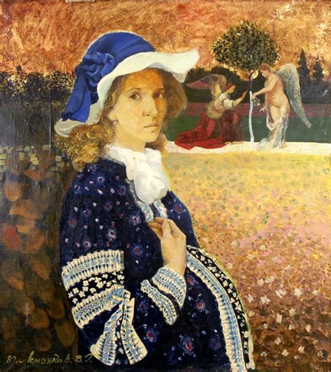 Владимир Геннадиевич Лемзяков - Портрет молодой женщины, 1989, 79×89 см ...