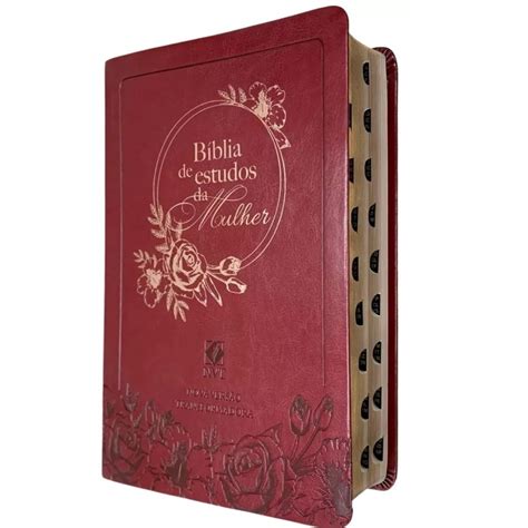 Biblia De Estudo Da Mulher Nvt - Bíblia De Estudo Da Mulher Nvt Capa Luxo Vinho Com Índice Lateral ...