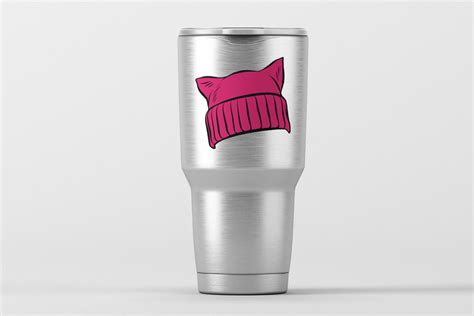 Pussy Hat Decal Pussy Power Sticker Feminist Feminism Pink Cat Etsy