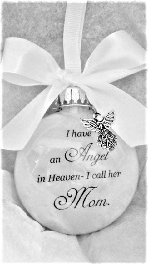 Mother Memorial Ornament Angel in Heaven I Call Her Mom Loss - Etsy Canada