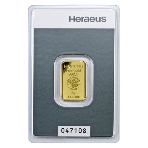 Heraeus Gram Gold Bar Bulish Gold